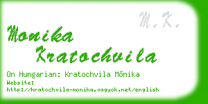 monika kratochvila business card